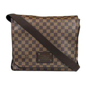 Louis Vuitton Brooklyn MM Damier Shoulder Bag Canvas N51211 Brown Unisex LOUI...